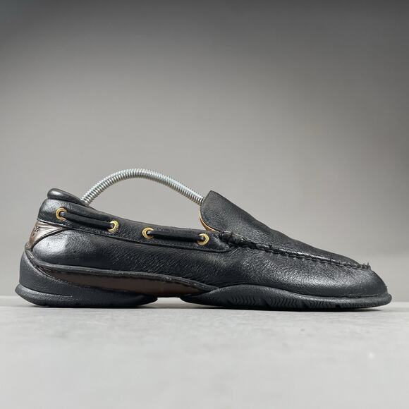 Sperry’s Gold Cup Men’s Size 9 M Slip On Black Leather Driving Loafer Casual GUC - Picture 6 of 9